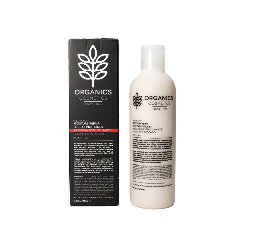 ORGANICS COSMETICS MOISTURE REPAIR DEEP CONDITIONER ARGAN AND AVOCADO 250 ML - Farmastop