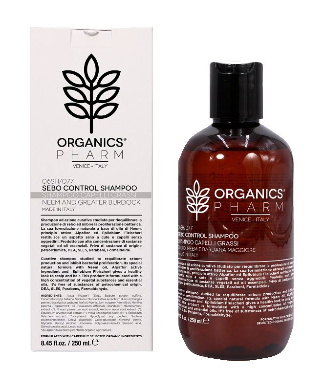 ORGANICS PHARM SEBO CONTROL SHAMPOO NEEM OIL AND ALPAFLOR 250 ML - Farmastop