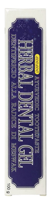 HERBAL DENTAL GEL DENTIFRICIO AYURVEDICO ALLA RADICE DI MESWAK 100 G - Farmastop