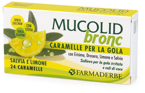 MUCOLID BRONC SALVIA & LIMONE 24 CARAMELLE - Farmastop