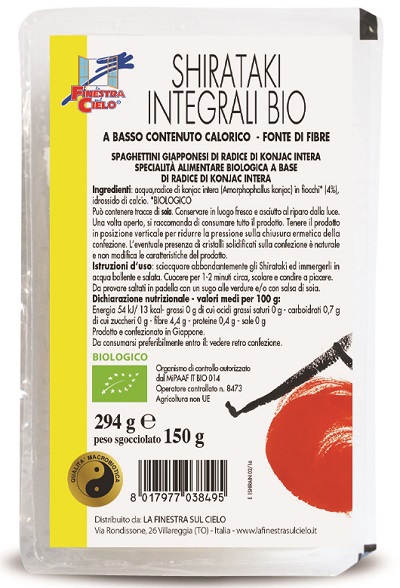 SHIRATAKI INTEGRALI BIO 150 G - Farmastop