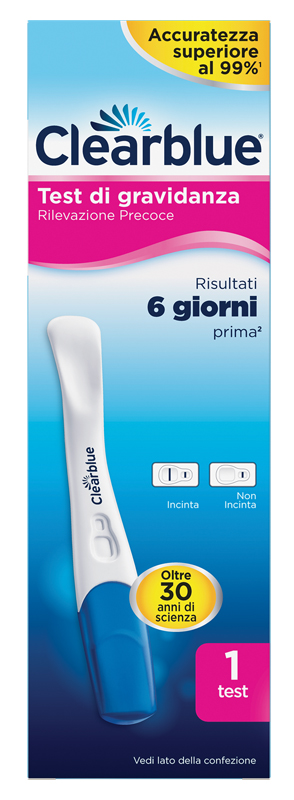 TEST DI GRAVIDANZA CLEARBLUE RILEVAZIONE PRECOCE 1 PEZZO - Farmastop