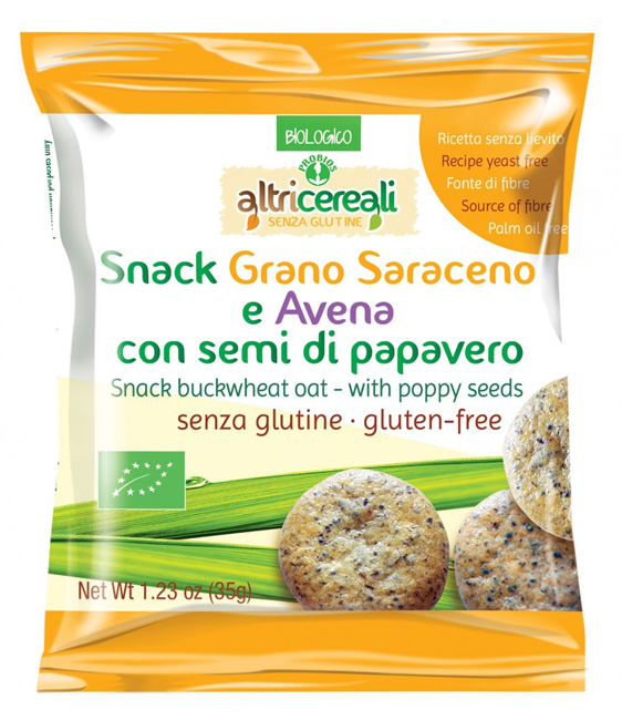 ALTRICEREALI SNACK SARACENO E AVENA CON SEMI DI PAPAVERO 35 G - Farmastop