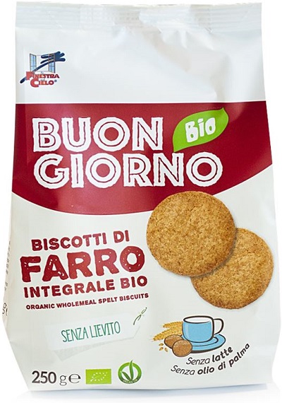 BUONGIORNOBIO BISCOTTI DI FARRO INTEGRALE SENZA LIEVITO - Farmastop