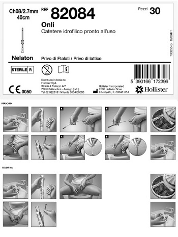 CATETERE IDROFILICO INTERMITTENTE ONLI PRONTO ALL USO 40 CM CH 8 30 PEZZI - Farmastop