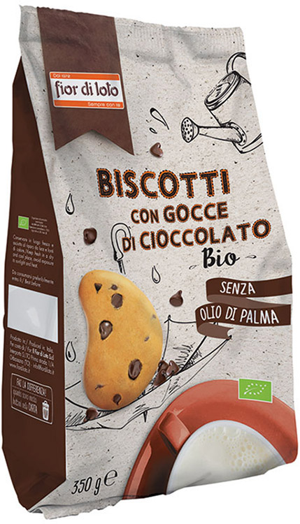 BISCOTTI CON GOCCE DI CIOCCOLATO BIO 350 G - Farmastop