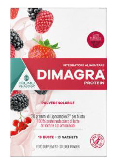 DIMAGRA PROTEIN RED FRUIT 10 BUSTE - Farmastop