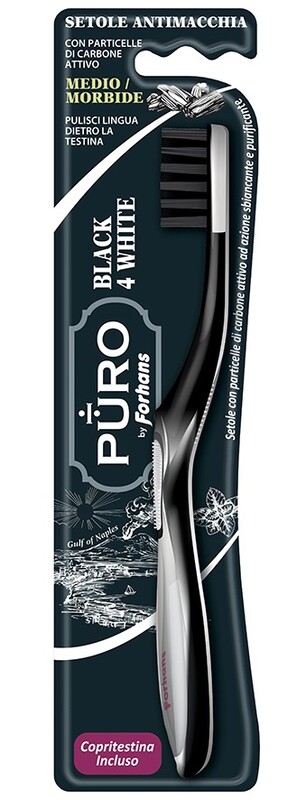 FORHANS SPAZZOLINO BLACK4WHITE SETOLE CARBONE - Farmastop