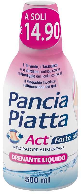 PANCIA PIATTA ACT FORTE DRENANTE LIQUIDO 500 ML - Farmastop