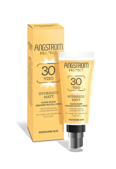 ANGSTROM PROTECT HYDRAXOL MATT FLUIDO SOLARE PROTEZIONE 30 PELLI MISTE 40 ML - Farmastop