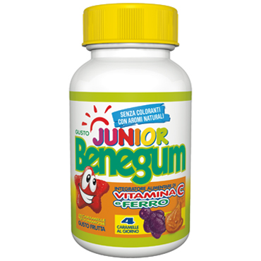 BENEGUM JUNIOR VIT C E FERRO 40 CARAMELLE GOMMOSE GUSTO FRUTTA - Farmastop