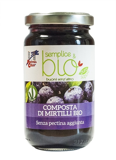 SEMPLICE&BIO COMPOSTA DI MIRTILLI SENZA PECTINA 220 G - Farmastop