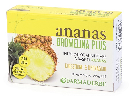 ANANAS BROMELINA PLUS 30 COMPRESSE - Farmastop