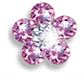 ORECCHINI STERILI BJT941 CRYS FLOWER ROSE/WHIT - Farmastop