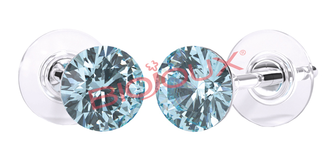 ORECCHINI STERILI BJT945 SWA CRYSTAL AQUAMARINE - Farmastop