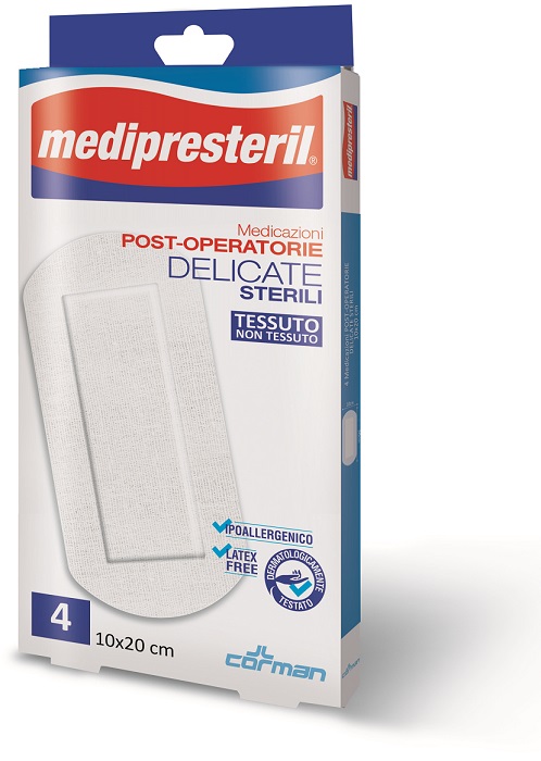 MEDIPRESTERIL MEDICAZIONI POST OPERATORIE DELICATE 10 X 20 4 PEZZI - Farmastop