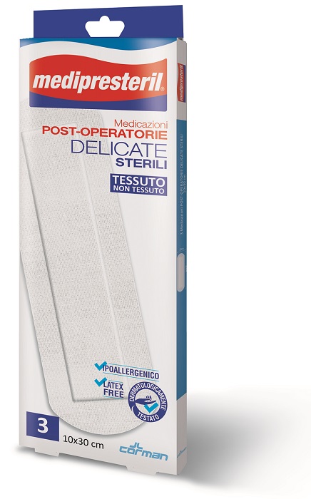 MEDIPRESTERIL MEDICAZIONI POST OPERATORIE DELICATE 10 X 30 3 PEZZI - Farmastop