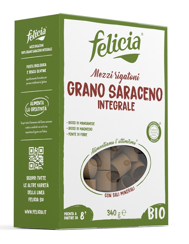 FELICIA BIO SARACENO MEZZI RIGATONI 340 G - Farmastop