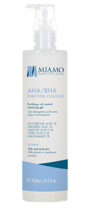 MIAMO ACNEVER AHA/BHA PURIFYING CLEANSER 250 ML - Farmastop