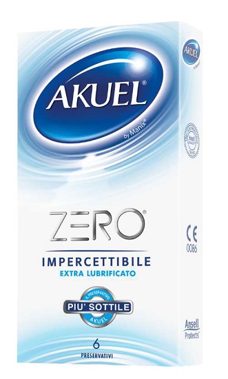 PROFILATTICO AKUEL ZERO EXTRALUBRIFICATO BOX DA 6 PEZZI - Farmastop