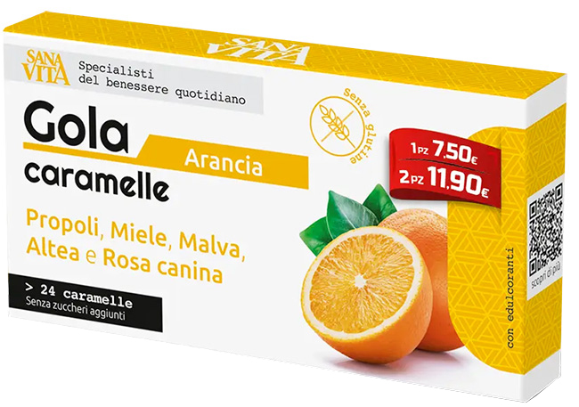 SANAVITA GOLA ARANCIA 24 COMPRESSE - Farmastop