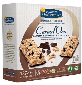 PIACERI MEDITERRANEI BARRETTA DI RISO CON MAIS E CIOCCOLATO 129 G - Farmastop