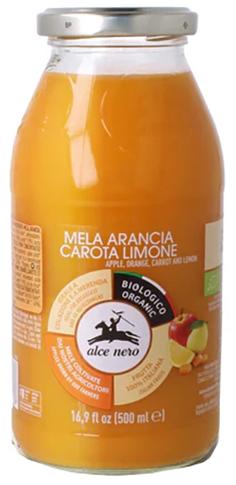 SUCCO 100% MELA ARANCIA CAROTA LIMONE BIO 500 ML - Farmastop