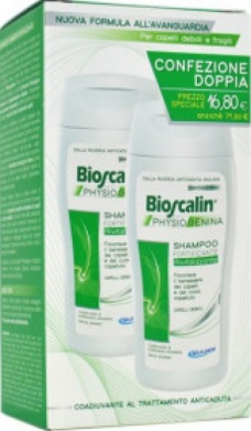 BIOSCALIN PHYSIOGENINA SHAMPOO FORTIFICANTE RIVITALIZZANTE COFANETTO 2 FLACONI - Farmastop