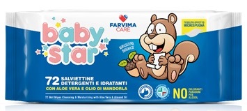 FARVIMA CARE BABYSTAR SALVIETTE BEBE' 72 PEZZI - Farmastop
