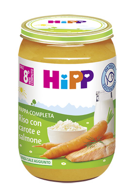 HIPP PAPPA PRONTA RISO CAROTE SALMONE 220 G - Farmastop
