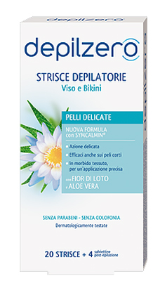 DEPILZERO STRISCE VISO E BIKINI 20 PEZZI - Farmastop