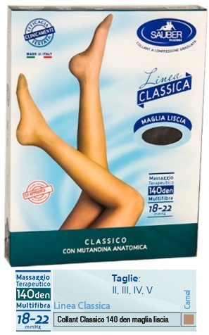 SAUBER CLASSICO COLLANT 140 DENARI MAGLIA LISCIA CAMEL 2 - Farmastop