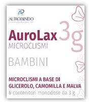 MICROCLISMI PER BAMBINI AUROLAX 6 CONTENITORI 3 G - Farmastop