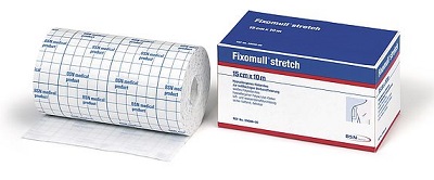 FASCIA AUTOADESIVA IPOALLERGENICA FIXOMULL STRETCH PER FISSAGGIO CATETERI M 10 X 10 CM - Farmastop