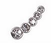 ORECCHINO POST FORATURA EAR-CUFF 5 CRYSTALS ARTICOLO BJT952 - Farmastop