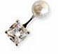 ORECCHINO POST FORATURA PEARL/ZIRCON DANGLE 6 MM ARTICOLO BJT957 - Farmastop