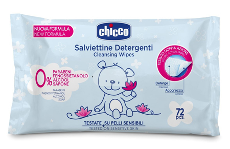 CHICCO COSMESI SALVIETT 72 PEZZI SENZA PLAQ - Farmastop