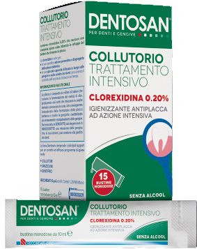 DENTOSAN COLLUTORIO MONODOSE INTENSIVO 0,20% 15 BUSTINE DA 10 ML - Farmastop