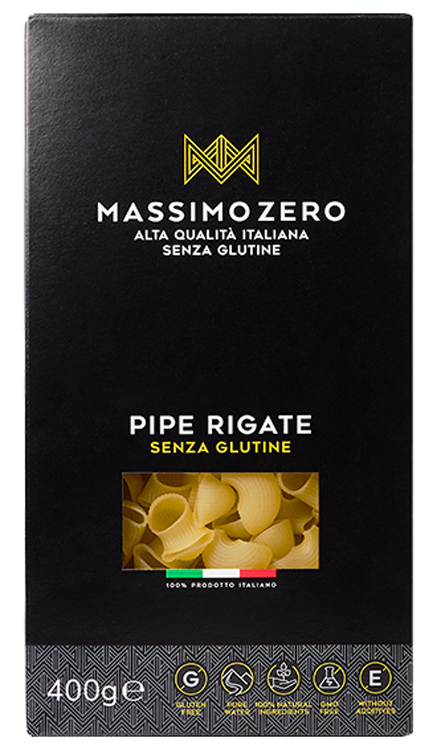 MASSIMO ZERO PIPE RIGATE 400 G - Farmastop