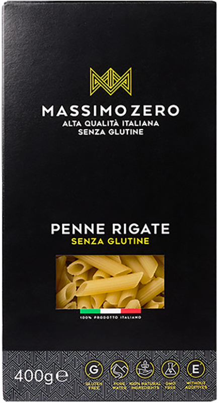 MASSIMO ZERO MEZZE PENNE RIGATE 400 G - Farmastop