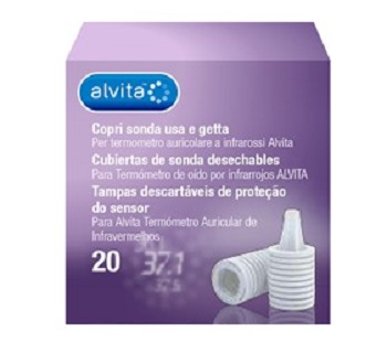 ALVITA COPRI SONDA USA E GETTA PER TERMOMETRO AD INFRAROSSI 20 PEZZI - Farmastop