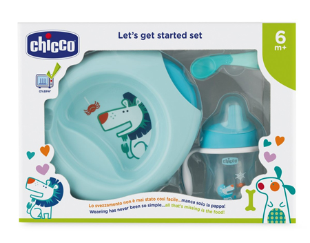 CHICCO SET PAPPA 6 MESI+ AZZURRO - Farmastop