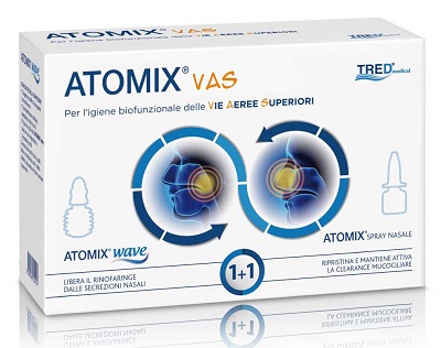 ATOMIX VAS KIT PER IGIENE FUNZIONALE DELLE VIE AEREE SUPERIORI ATOMIC WAVE + SPRAY - Farmastop