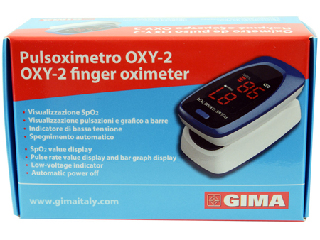 PULSOXIMETRO DA DITO OXY-2 SCHERMO LED 60X30,5X32,5MM 1 PEZZO - Farmastop