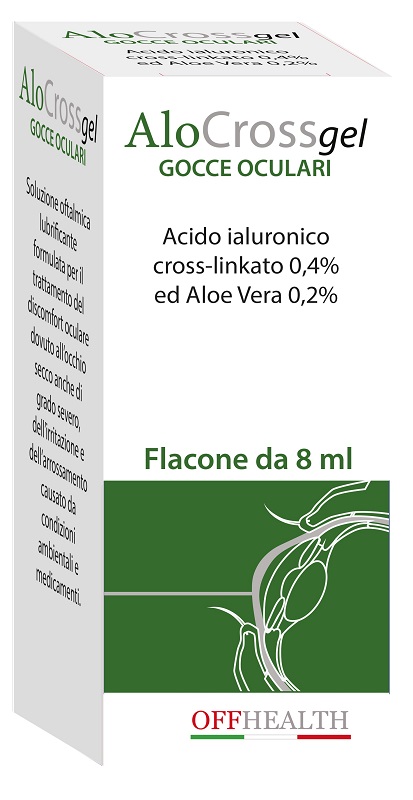 ALOCROSS GOCCE OCULARI ACIDO IALURONICO CROSS-LINKATO 0,2% E ALOE VERA 8 ML - Farmastop