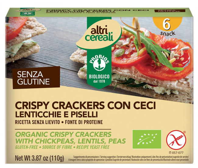 ALTRICEREALI CRISPY CRACKERS CON CECI 110 G - Farmastop