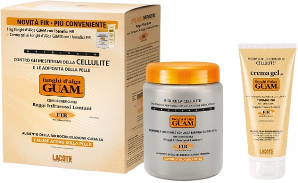 GUAM FIR FANGHI D'ALGA CONFEZIONE CONVENIENZA CON FANGHI D'ALGA GUAM FIR 1 KG + GUAM CREMA GEL FIR 200 ML - Farmastop
