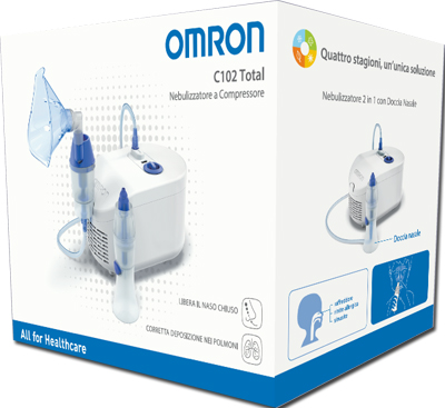 NEBULIZZATORE A PISTONE OMRON C102 TOTAL - Farmastop