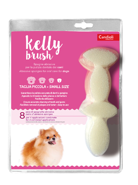 KELLY BRUSH SPUGNETTA ABRASIVA PER CANI DI TAGLIA PICCOLA 16 PEZZI - Farmastop