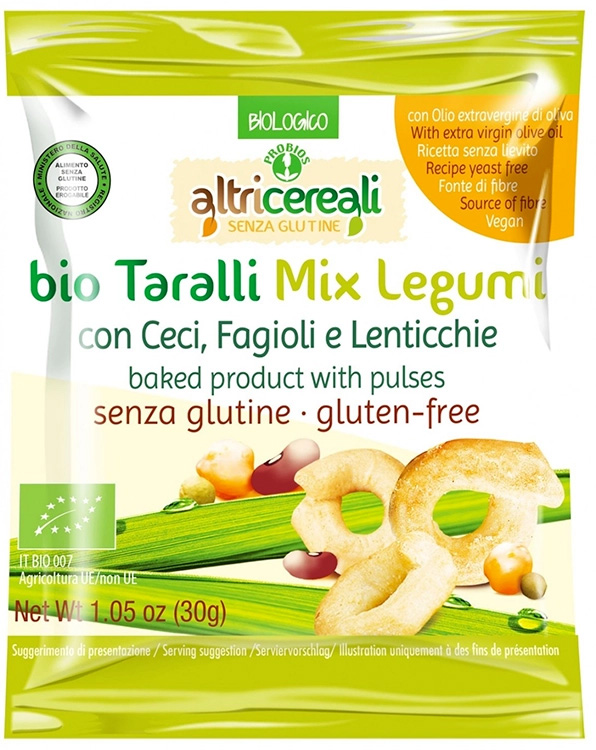 ALTRICEREALI TARALLI MIX LEGUMI 30 G - Farmastop